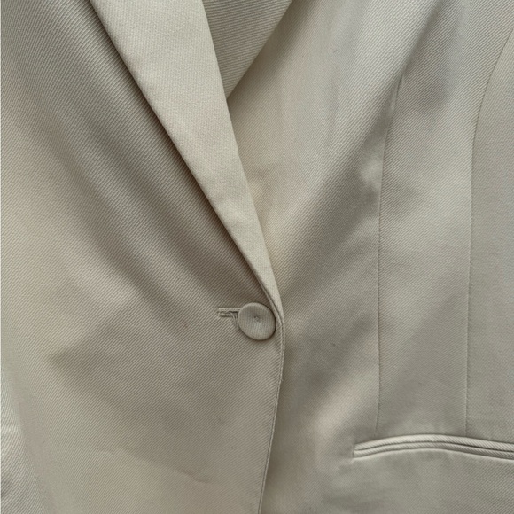 H&M Cream Double button Blazer/ Size XL - Picture 2 of 8